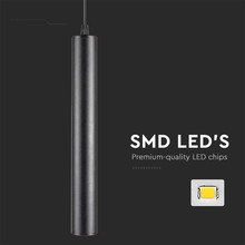 LED Магнитен Осветител Висящ 15W 6400K Черно Тяло SKU 10265 V-TAC