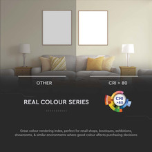 LED Магнитен Осветител L Форма 25W 4000K Черно Тяло SKU 10266 V-TAC