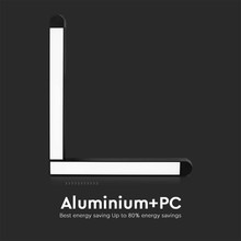 LED Магнитен Осветител L Форма 25W 6400K Черно Тяло SKU 10268 V-TAC