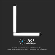LED Магнитен Осветител L Форма 25W 6400K Черно Тяло SKU 10268 V-TAC