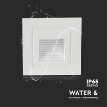 LED Осветител За Стъпала 3W 3000K Бял Квадрат SKU 10376 V-TAC