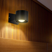 6W LED Wall Light 3000K Black Body IP65