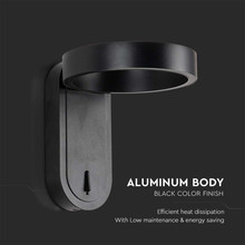 5W LED Wall Light 3000K+4000K Black Body IP65