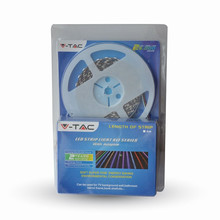 LED Лента комплект с дистанционно и захранване IP20 RGB 6 вата 30 диода на метър SMD5050 SKU 212350 V-TAC