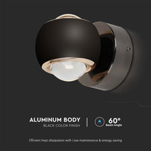 10W LED Wall Lamp Light Black Body 3000K