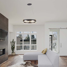 LED полилеи 20W Висящ Един Ринг 3000К Кафе SKU 23098 V-TAC