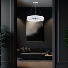 25W LED Designer Hanging Lamp Single Ring 3000K White Body