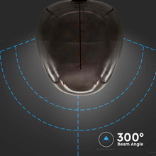 LED Крушка Е27 4W Филамент с форма на ябълка Черна SKU 8064 V-TAC