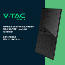 Моно Соларен Панел 410W 1724*1134*35MM Черен Full Black TIER 1 SKU 11912 V-TAC