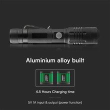 10W SMD LED Презаредимо Фенерче IP44 SKU 23338 V-TAC