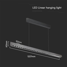 LED Линейно Висящо Тяло Лупа-CCT 3IN1 - Сив Мат 36W SKU 23343 V-TAC