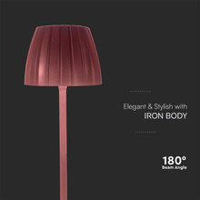 LED Настолна Лампа 3000K Кафяво 2.7W SKU 23354 V-TAC