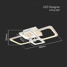 LED Плафон 3 Степени Димиращ С Дистанционно Бяло Тяло IP20 74W SKU 23395 V-TAC