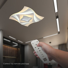 63W LED Ceiling Lamp 3 Step Dimmable With Remote Control White Body IP20