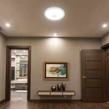 LED Плафон Със Сензор 12W SAMSUNG CHIP 3IN1 Кръг Бяло Тяло SKU 23418 V-TAC