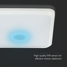 12W LED PIR Sensor Lamp SAMSUNG CHIP 3IN1 Square White Body