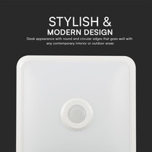 12W LED PIR Sensor Lamp SAMSUNG CHIP 3IN1 Square White Body