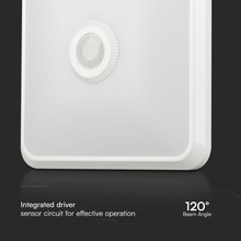 12W LED PIR Sensor Lamp SAMSUNG CHIP 3IN1 Square White Body