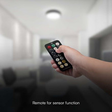 LED Плафон за таван 18W Кръг Микровълнов Сензор Черна Рамка 4000К IP44 SKU 76691 V-TAC