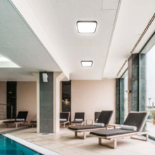 LED Плафон за таван 18W Квадрат Микровълнов Сензор Черна Рамка 4000К IP44 SKU 76721 V-TAC