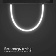 LED Магнитен Релсов Осветител Гъвкав 12W 1M CCT: 4000K Димиращ Черно Тяло SKU 10278 V-TAC