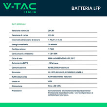 Литиева батерия за фотоволтаични системи 20kWh LiFePO4 400Ah 51.2V SKU 11527 V-TAC