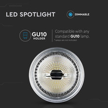 LED Крушка GU10 12W 4000К AR111 димируема SKU 217235 V-TAC