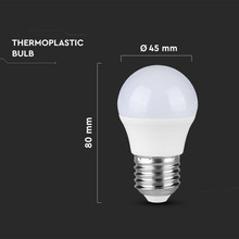 LED Bulb - 4.5W E27 G45 6500K 3PCS/PACK
