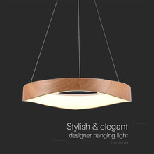 LED Designer Pendant Lampholder Wood Painting+White Body D500