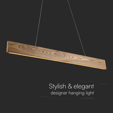 LED Пендел 24W Дизайн Дърво и Бяло Тяло L900 на H40 SKU 23365 V-TAC