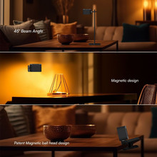 3W LED Магнитна Настолна Лампа С Батерия 1800mAh CCT: 3IN1 Черно Тяло SKU 23411 V-TAC