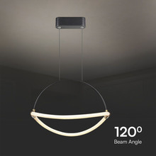 12W LED Handing Pendant Light WIth 1.5m Wire 400mm 4000K Black Body