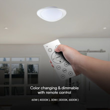 Димируем Плафон за таван с дистанционно 30W - 60W - 30W SKU 23594 V-TAC
