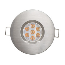 LED downlight directional IP44 6.5W 4200K 45° satin nickel