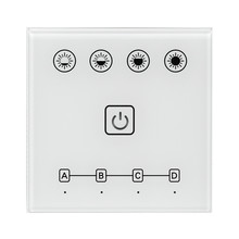 Smart 2.4G RF TOUCH wall panel for LED lighting, 4 zones