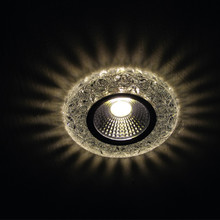 Луничка за таван GU5.3 MR16 корпус кръг Φ100x22mm Хром и Стъкло 2012370 VITO