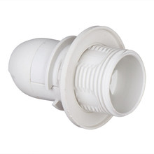 Plastic lamp socket E14, half-threaded, white (50pcs.)