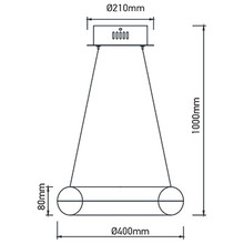 SKU 3874 40W Полилей Ринг 3000К Ф400 с марка V-TAC