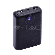 SKU 8188 Външна Батерия Със Дисплей 10000 ma/H Черна с марка V-TAC