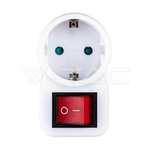 SKU 8841 Адаптер 2Р Ключ 16A 250V с марка V-TAC