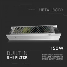 LED Slim Power Supply - 150W 12V 12.5A Metal