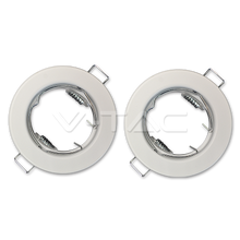 SKU 3584 GU10 Корпус Луна Кръг Неоринтируема Бяла 2бр/кутия с марка V-TAC