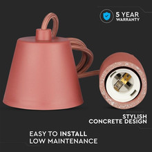 SKU 3743 Пендел Бетон Червен с марка V-TAC