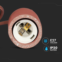 SKU 3743 Пендел Бетон Червен с марка V-TAC