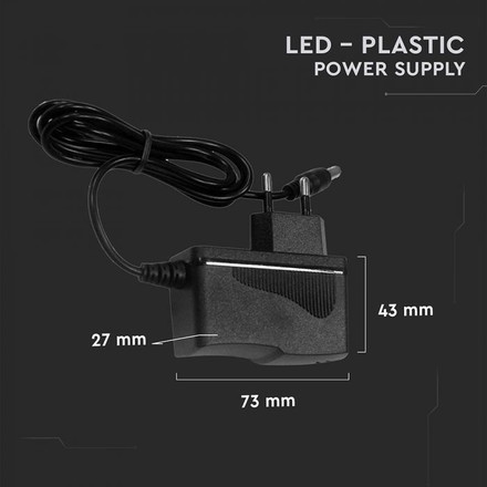 LED Power Supply - 18W 12V 1.5A Plastic