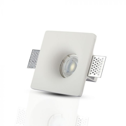 SKU 3674 GU10 Гипсова Отливка Квадрат Бял с марка V-TAC