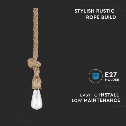 SKU 3754 Конопено въже 1.5м с марка V-TAC