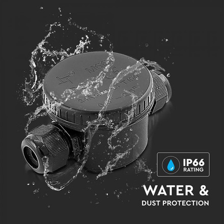 3 PIN Terminal Block Black  5-9mm IP66