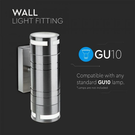 Wall Glass Fitting GU10 Steel Body 2 Way IP44