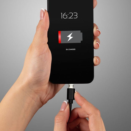 1 M Micro USB Cable Black - Pearl Series 